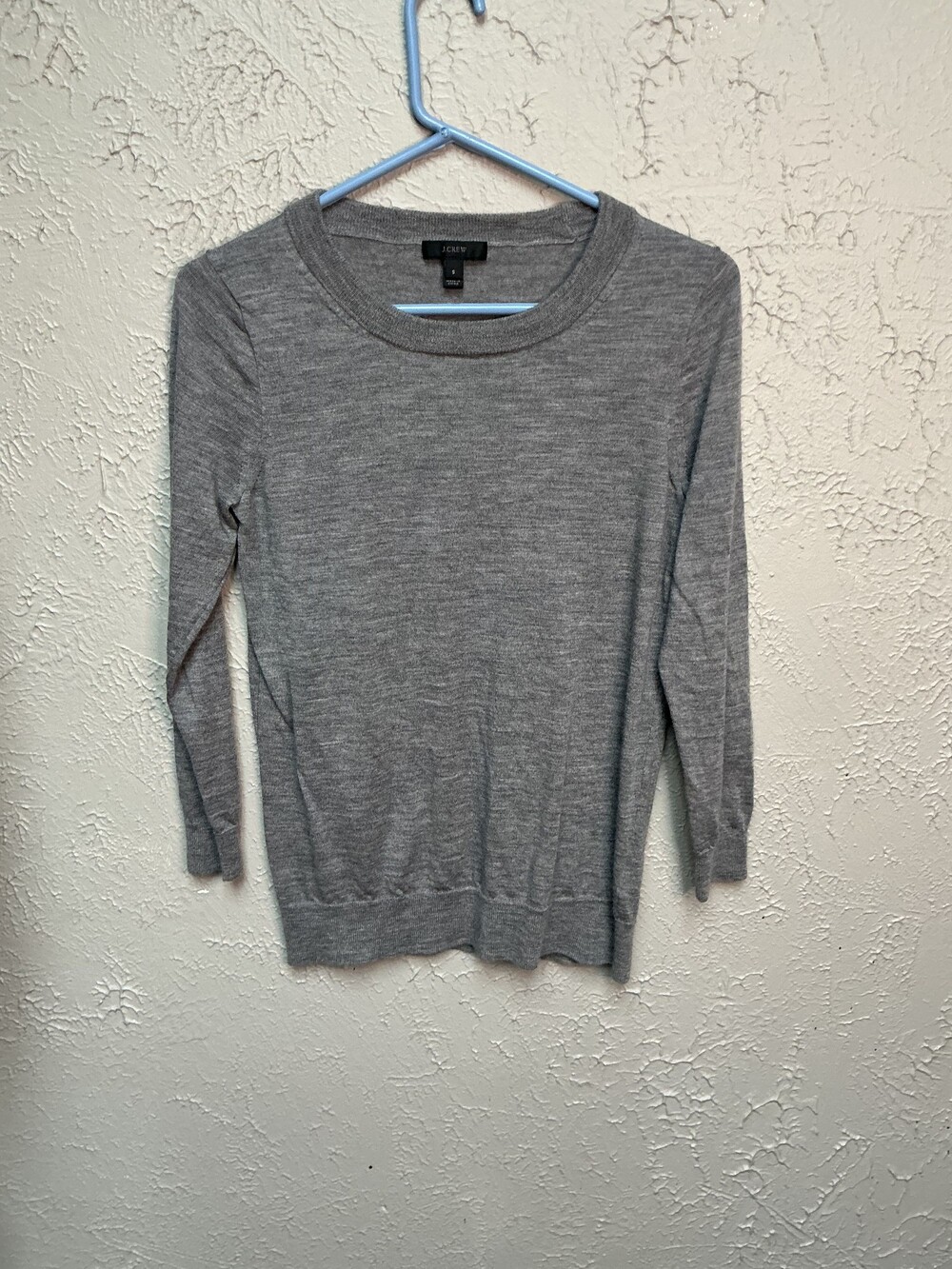 J.Crew Small Gray Merino Wool Long Sleeve Sweater